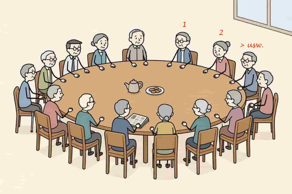 15 TN am Tisch klein numeriert